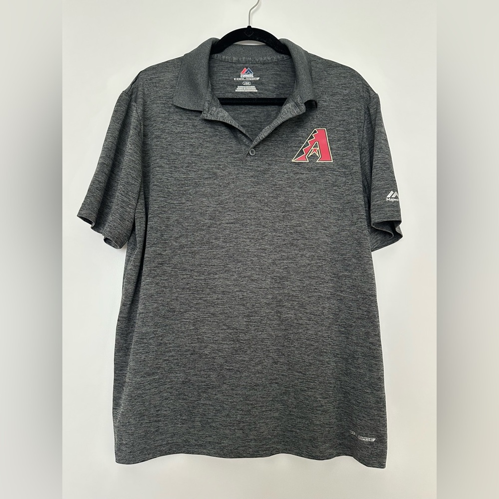 Polo Shirt Majestic Cool Base University of Arizona Short Sleeve Technical L